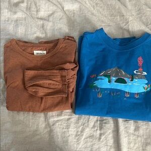 Mini mioche & Hanna Andersson L/S and Short Sleeve Tee. Size 9-10